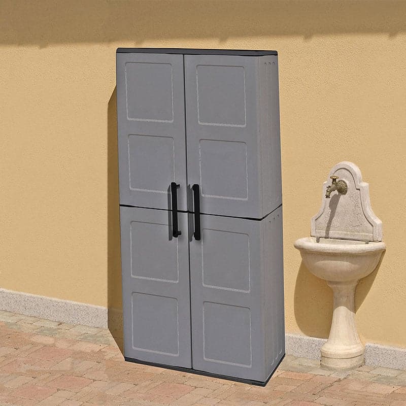 2'2 x 1'2 Shire Large Plastic Garden Storage Cupboard with Shelves (0.68m x 0.37m)