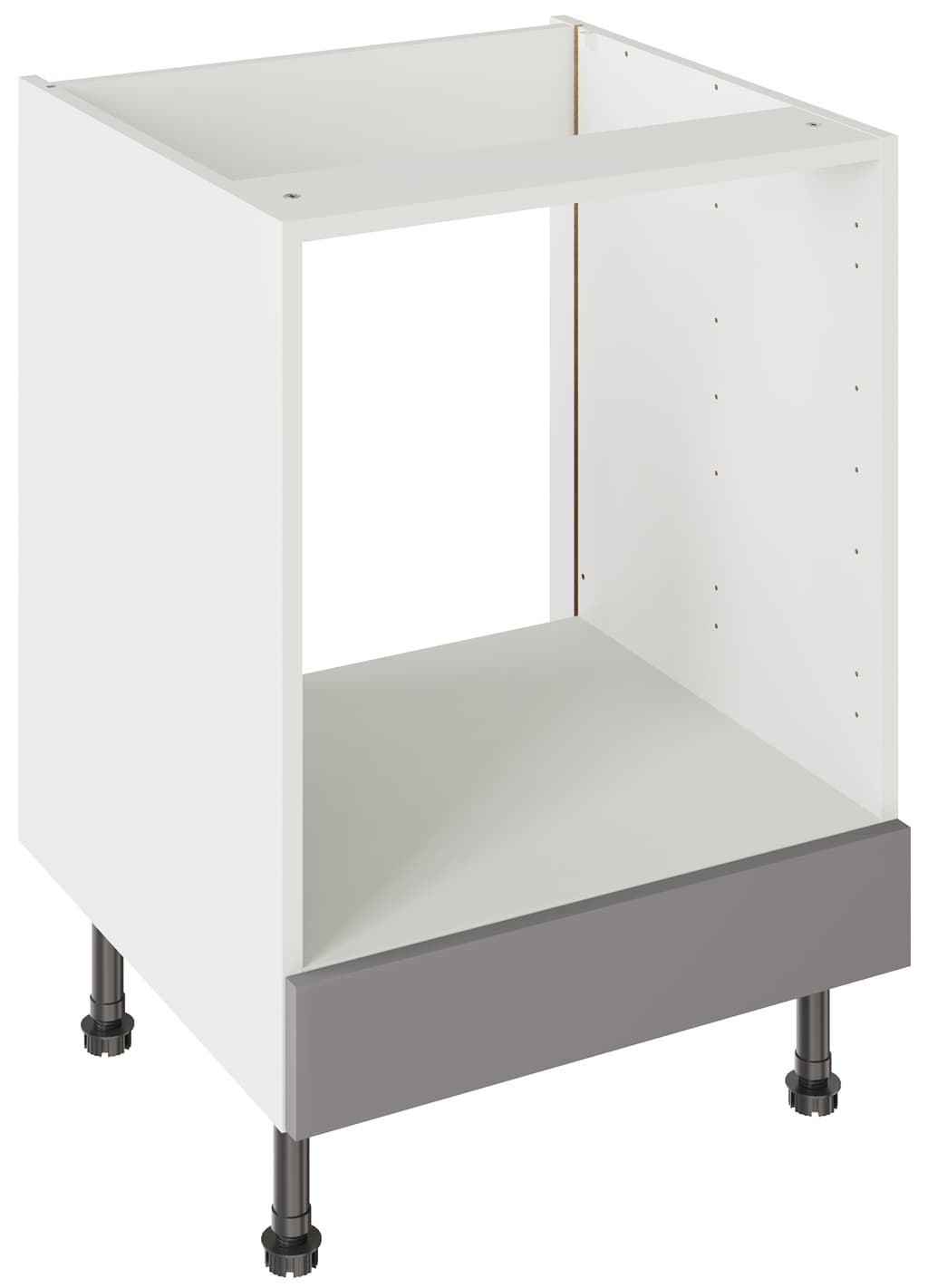 Flatpack Built Under Oven Housing Unit J-pull Ultra Matt Dust Grey 600mm - FKKJ0805