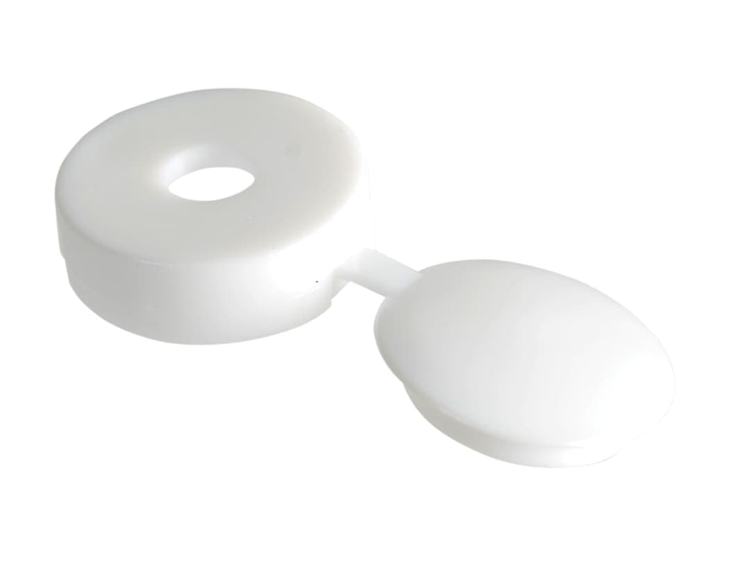 ForgeFix Hinged Cover Cap White No. 6-8 Bag 100 100HCC0