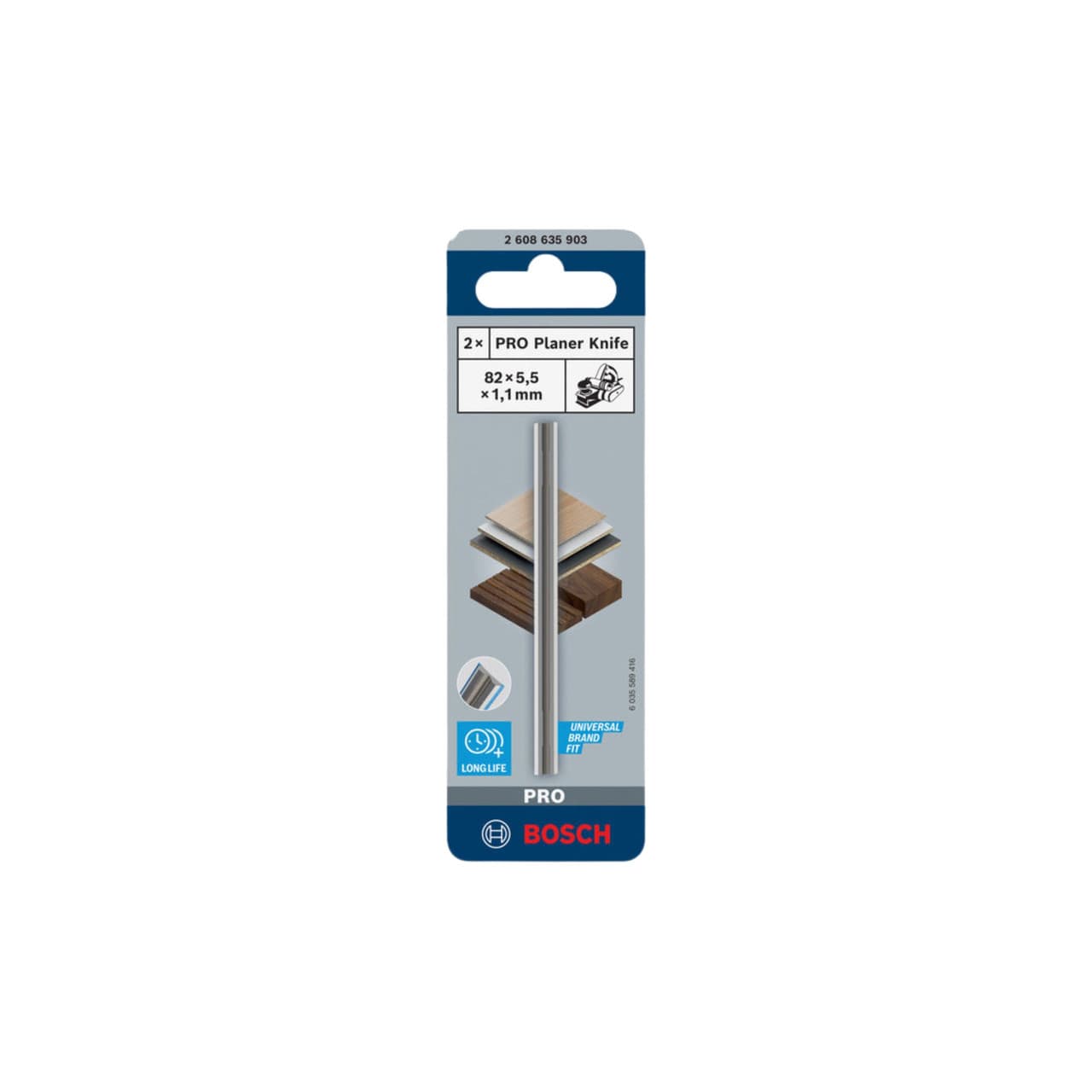 Bosch Powertool Accessories Pro Planer Blade 82 x 5.5 x 1.1mm 2.608.635.903