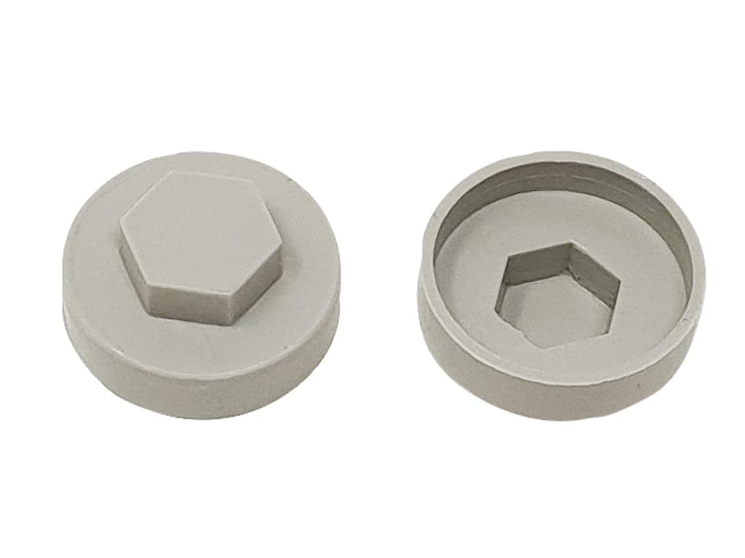 ForgeFix TechFast Cover Cap Goosewing Grey 16mm (Pack 100) TFCC16GG