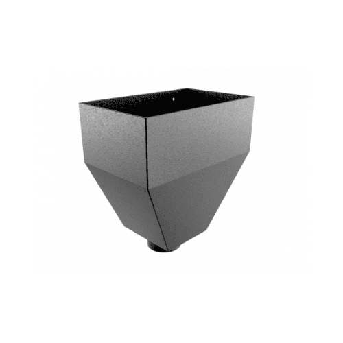 Cast Aluminium Round Neptune Hopper - 76mm PPC Finish Black (9005 Leatherette)