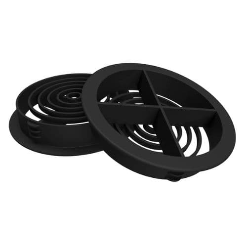 Circular Soffit Vent - Black