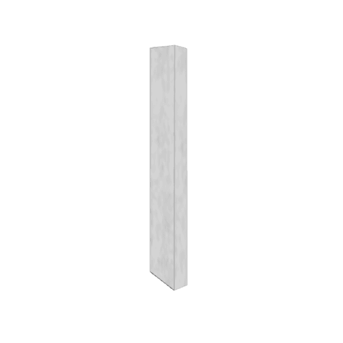 Zinc Fascia L Profile Stop End - 200mm