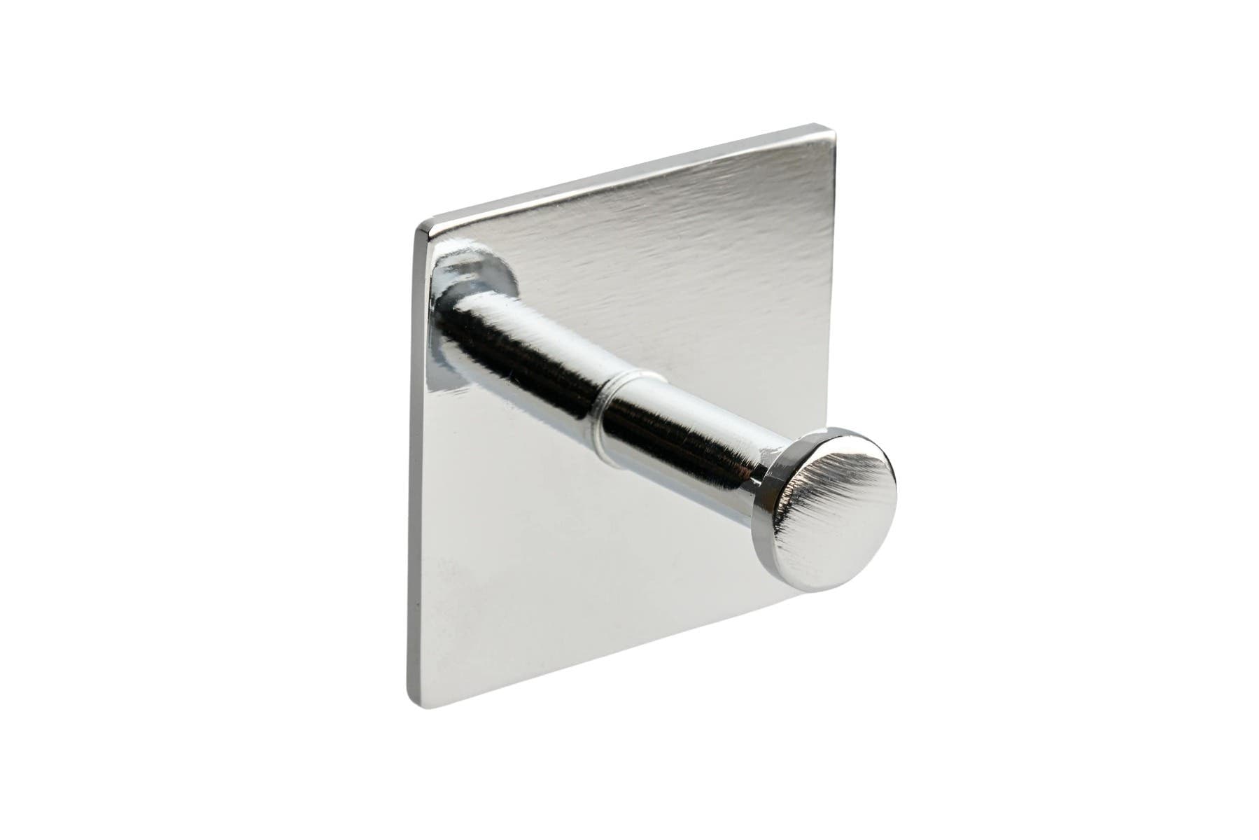 Self Adhesive Single Robe Hook Square- Polished Chrome