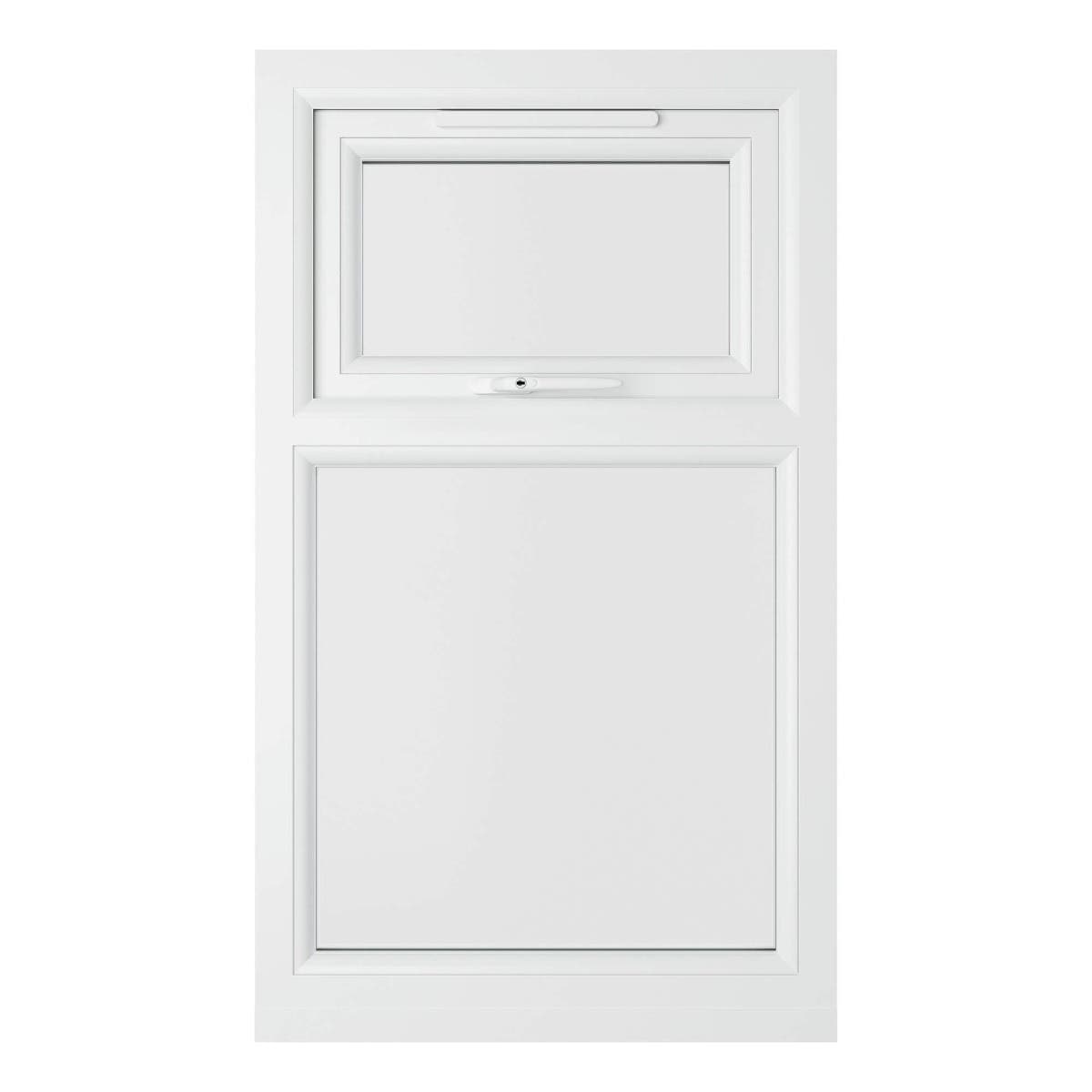 uPVC White Double Glazed Window - Top Hung/Top Opener - Clear Glass - 610 x 1190mm