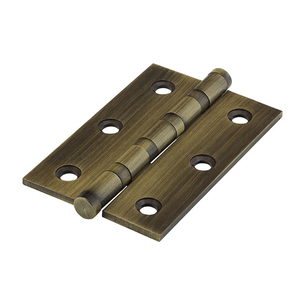 Timco 234842 Performance Ball Race Hinges - Solid Brass - Antique Brass 76 X 50