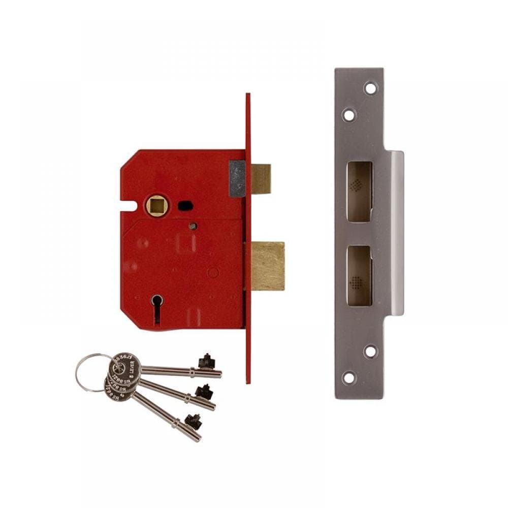 Union Y2234E-SC-3.00 2234E 5 Lever Bs Mortice Sashlock Satin Chrome Finish 79.5Mm 3In Visi