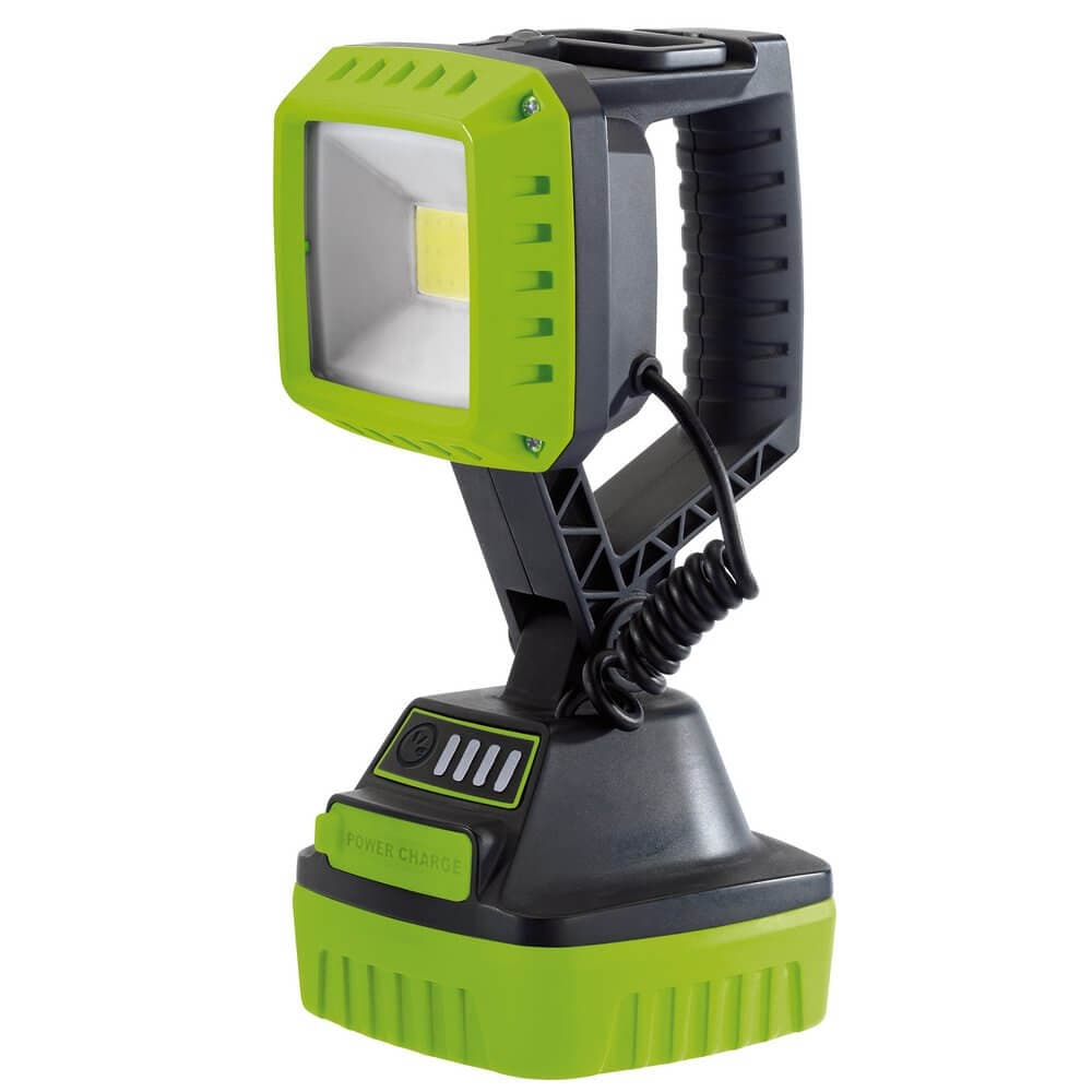 Draper 90033 Cob Led Rechargeable Worklight 10W 1 000 Lumens Green 4 X 2.2Ah Batteries each