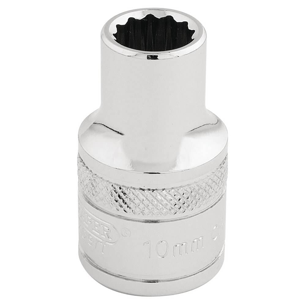 Draper Expert 33093 Hi-Torq® 12 Point Socket 1/2in Sq. Dr. 10Mm each