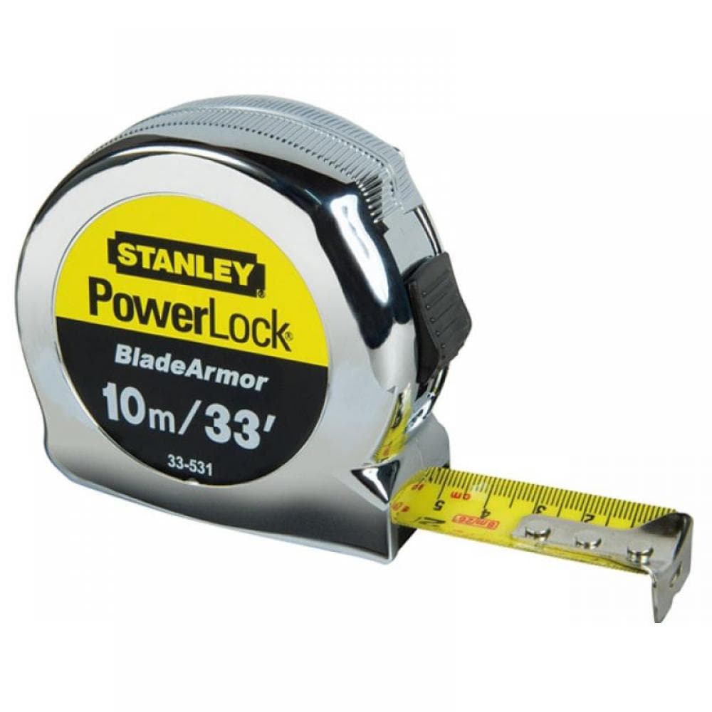 Stanley® 0-33-531 Powerlock® Bladearmor® Pocket Tape 10M/33Ft (Width 25Mm)
