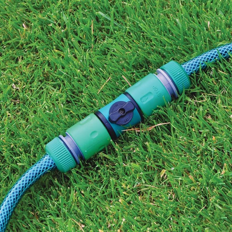 Kingfisher Hose Connector In Line Tap Snap-On Green Original Organics