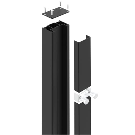 Readymade Gates Aluminium Main Pedestrian Post Grey 50mm x 80mm x 2m