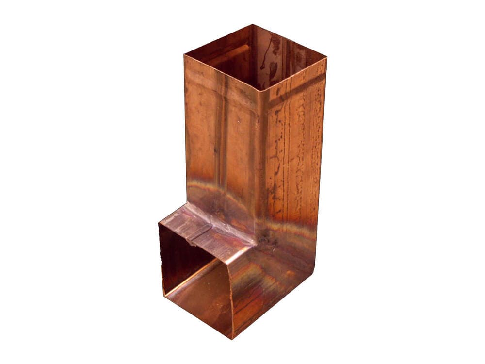 Copper Square Downpipe Shoe - 80mm x 80mm