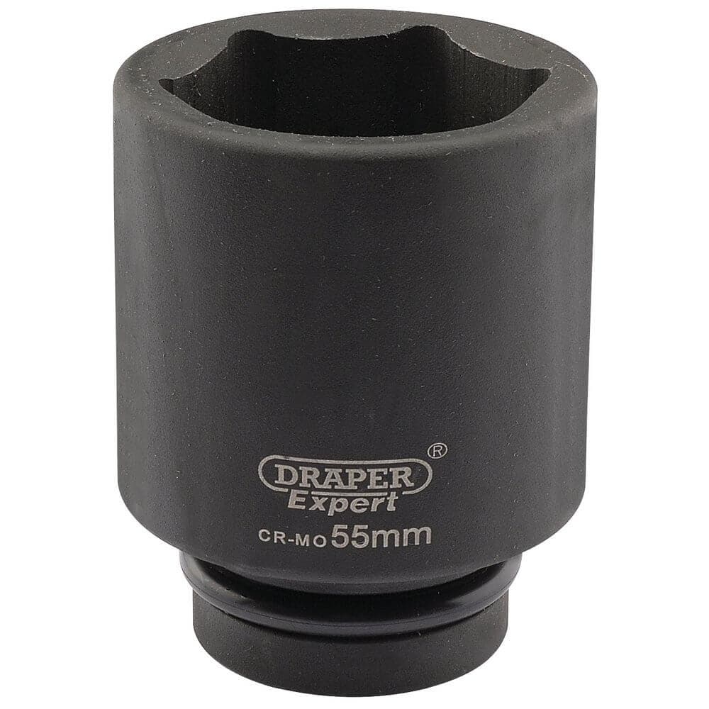 Draper Expert 05156 Expert Hi-Torq® 6 Point Deep Impact Socket 1in Sq. Dr. 55Mm each