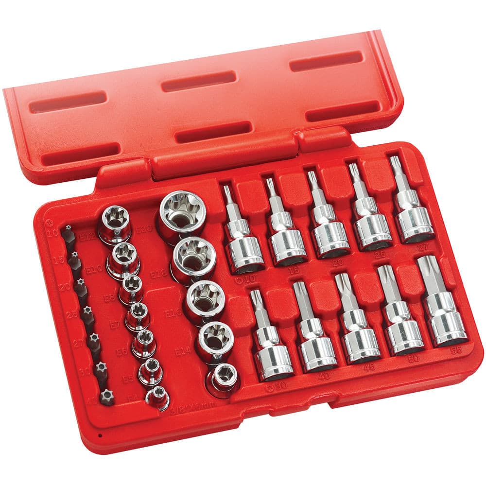 Clarke 1700762 Pro356 29 Piece 3/8 & 1/4 Drive Socket & Bit Set
