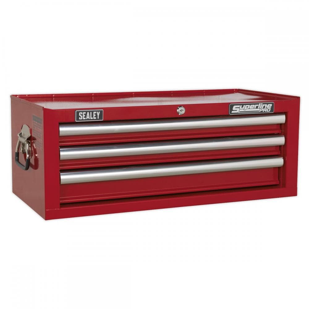 Sealey AP33339 Mid-Box 3 Drawer With Ball-Bearing Slides - Red