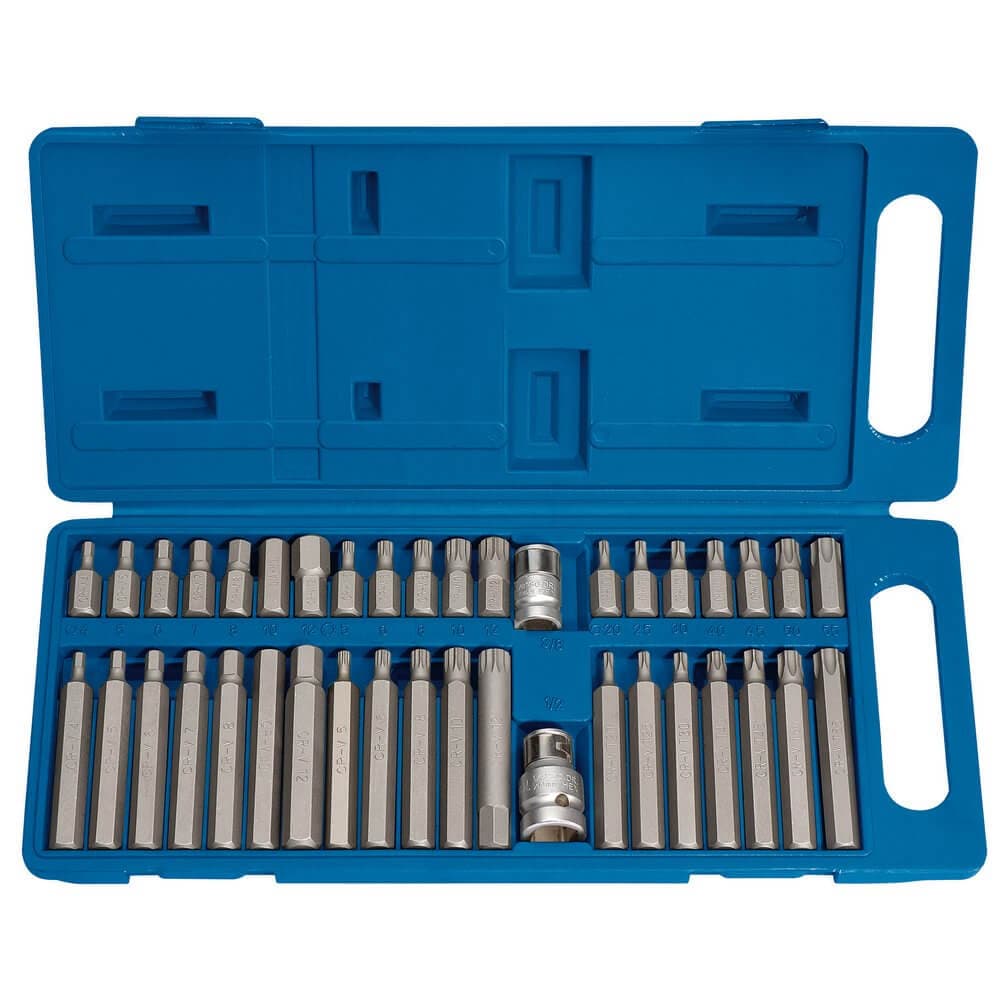 Draper 33323 Tx-Star® Hex. & Spline Mechanicfts Bit Set 3/8 1/2in Sq. Dr. (40 Piece) per set