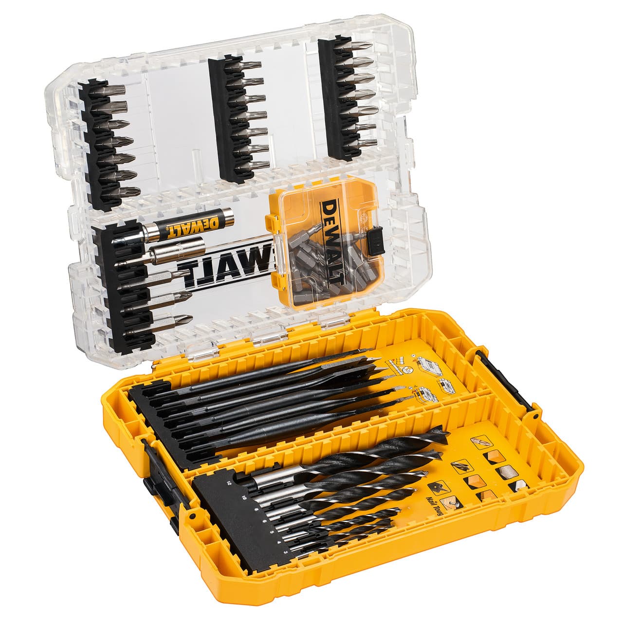Dewalt Dt70758 Drill Drive Set With Brad Point & Extreme Flatwood Bits (57 Piece) DEW-DT70758-QZ