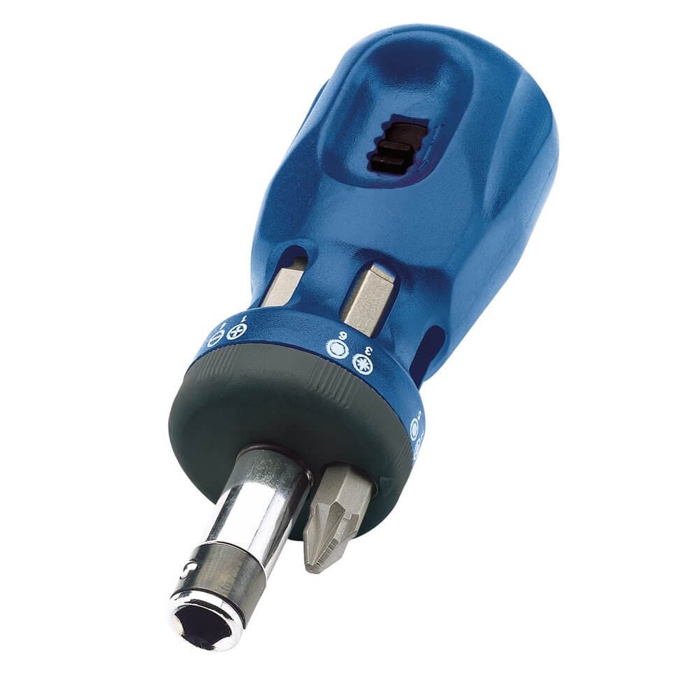 Draper 75065 Chubby Ratcheting Screwdriver And Bit Set (7 Piece) each