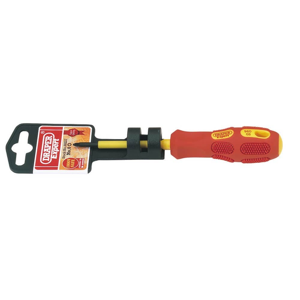 Draper Expert 69227 Vde Approved Fully Insulated Pz Type Screwdriver No.0 X 60Mm (Display Packed) each