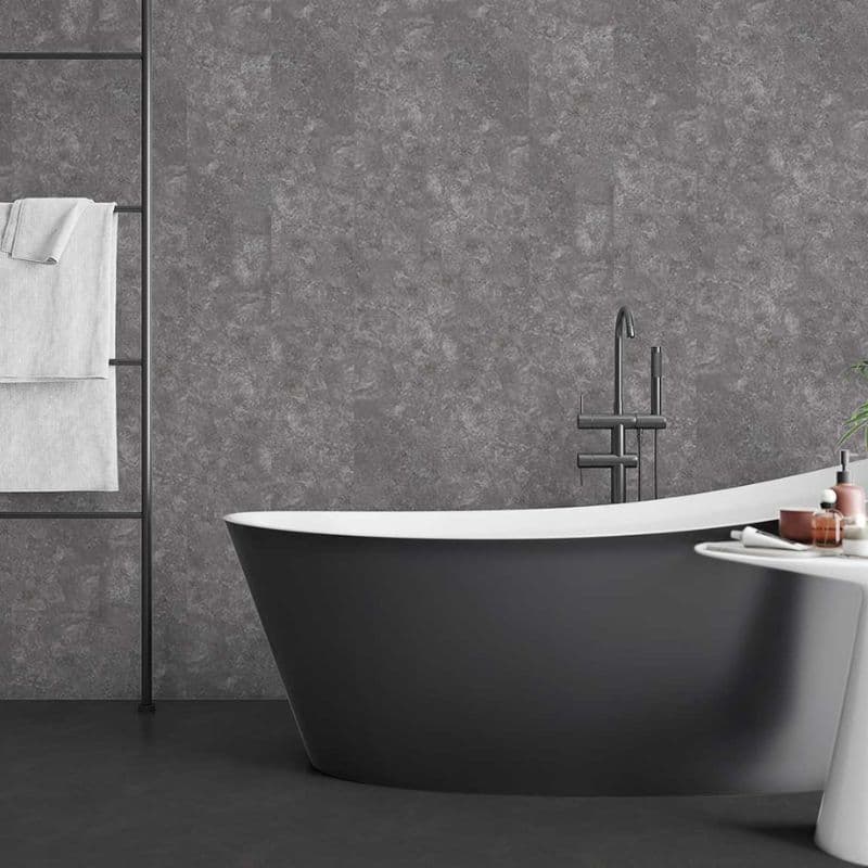Bathroom Wall Panel - 1000mm x 2400mm x 10mm Grey Concrete Bathroom Wall Panel