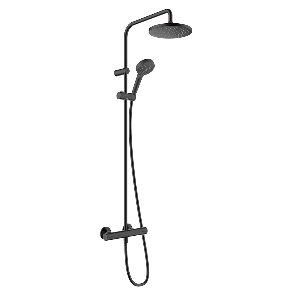 Hansgrohe Vernis Blend Showerpipe 200 1JET with Thermostat Matt Black 26276670