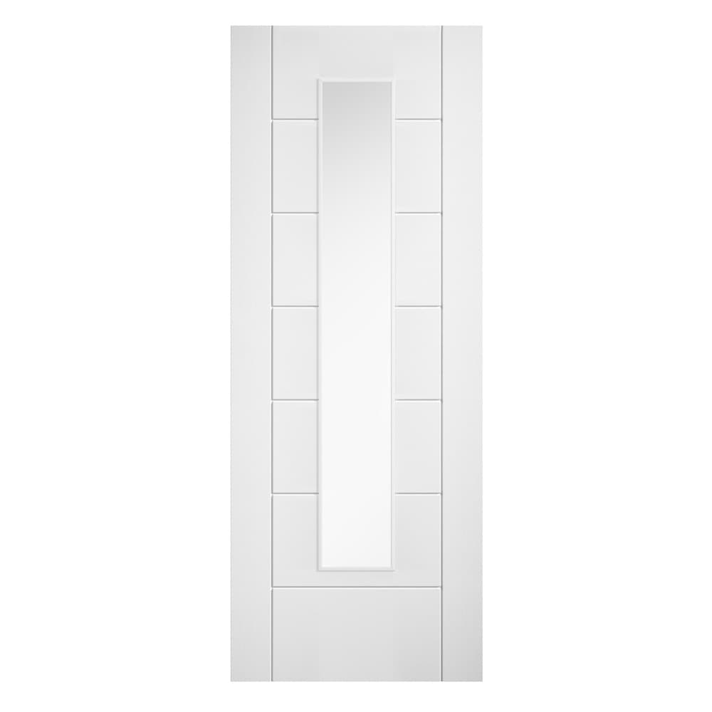 LPD Contemporary White Glazed Linear 7-Panel Door 1981 x 686 x 35mm
