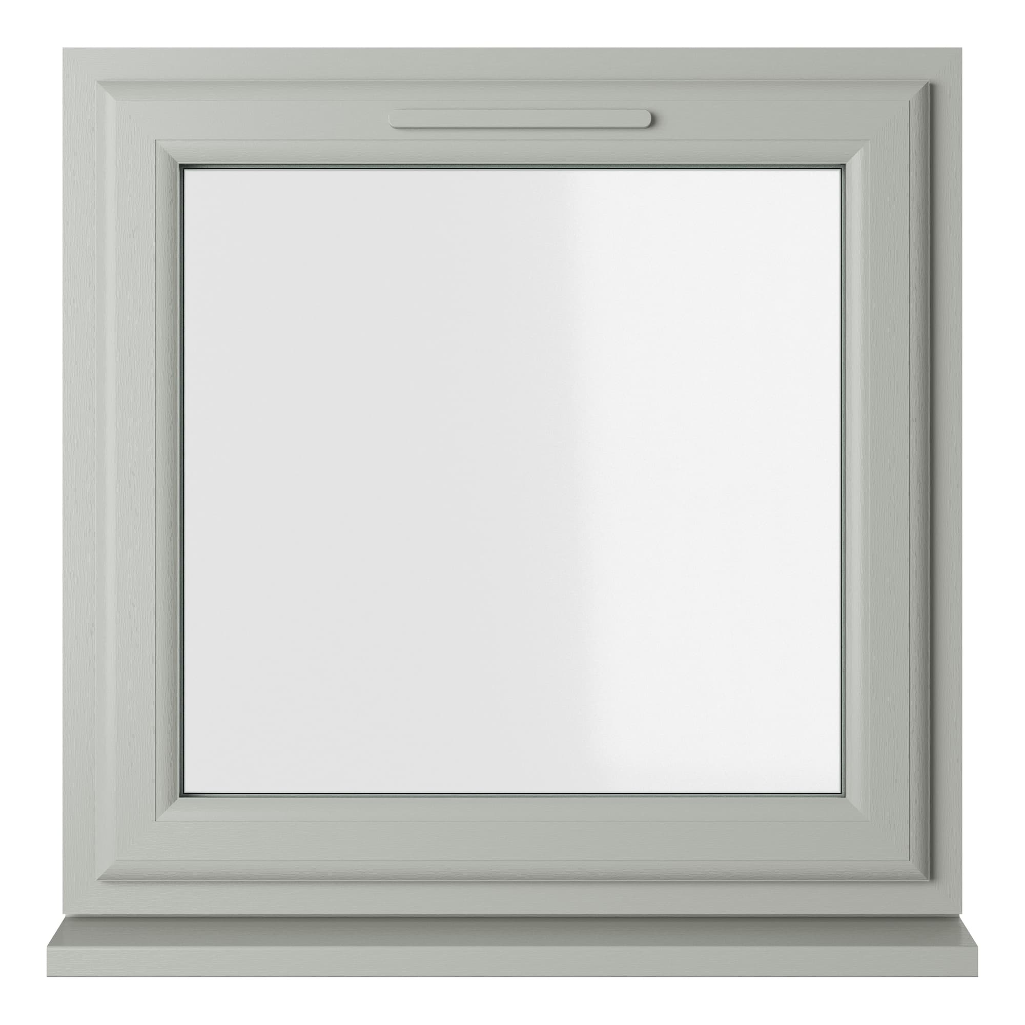 Crystal Triple Glazed uPVC Window Agate/White Top Hung 820mm x 820mm Clear