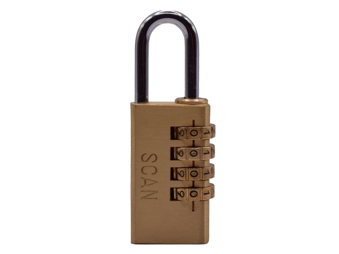 Scan Brass Combination Padlock 28mm NL1134