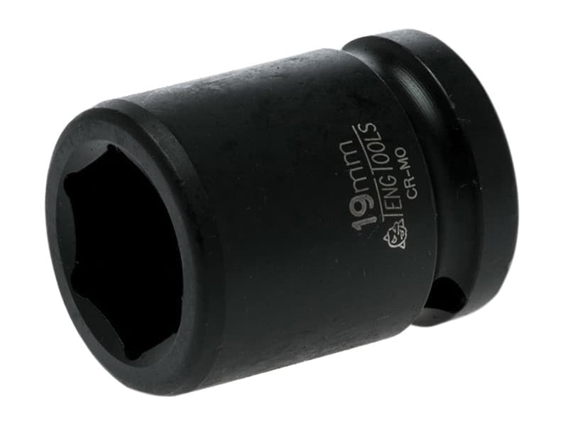Teng 920519N1 Impact Socket Hexagon 6-Point 1/2In Drive 19Mm