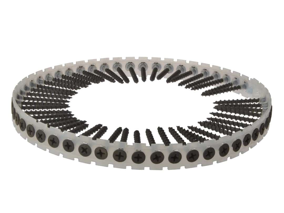 Fandf DWS25BPC Drywall Screws - Collated - Coarse Thread - Black Phosphate 3.9 X 25Mm (Box Of 1000)