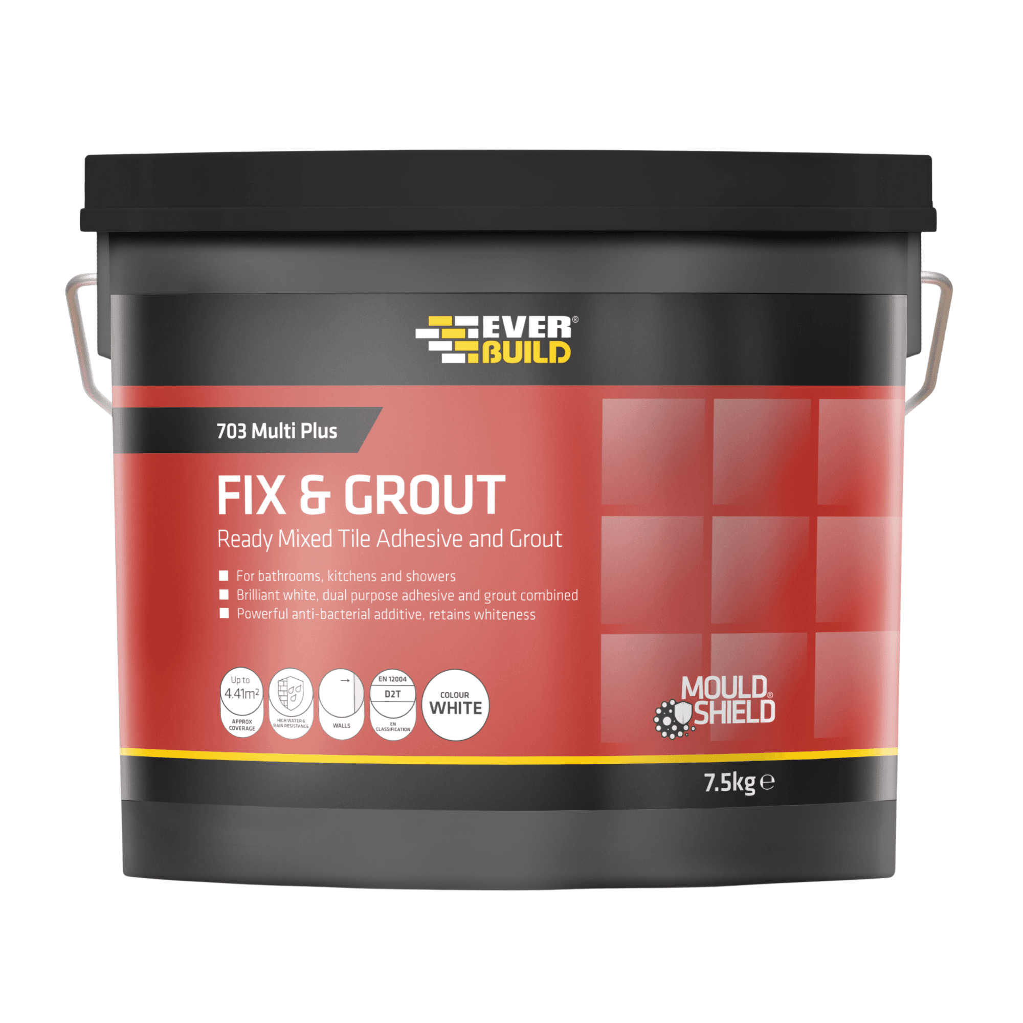 Everbuild 703 Fix and Grout Ready Mixed Tile Adhesive 7.5 KG