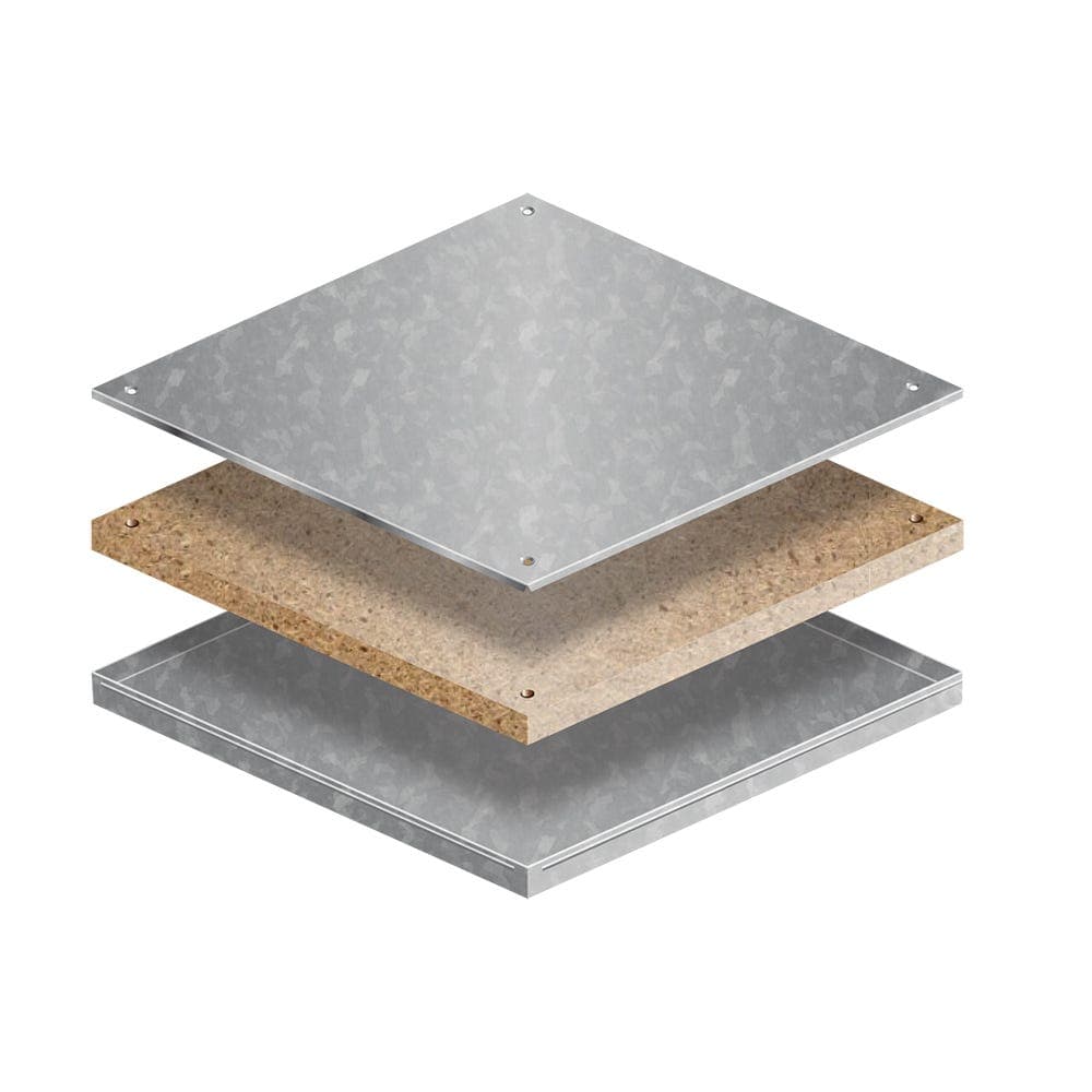 Bathgate BGM600LS Raised Floor Panel PSA Medium Grade Steel Encapsulated Bare Panel 600mm x 600mm x 26mm