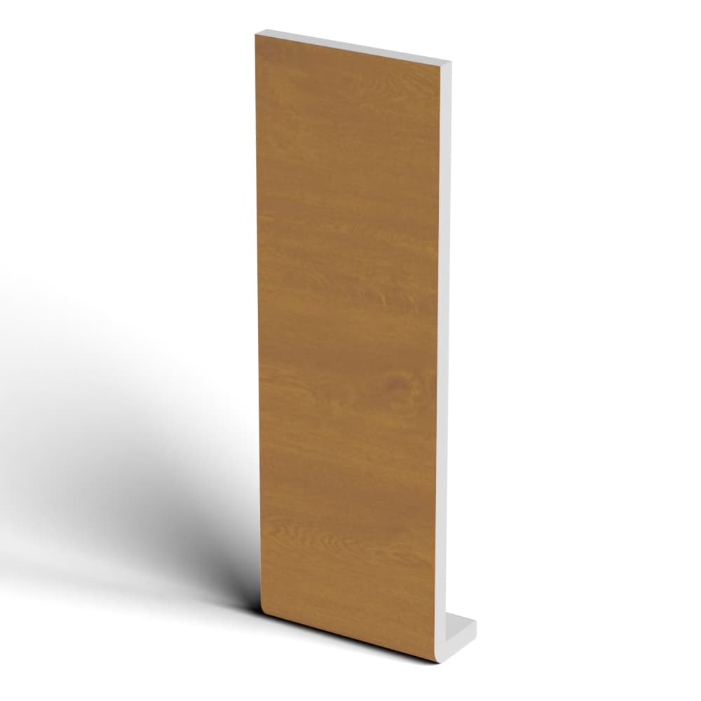 300mm Light Oak Woodgrain Fascia Capping Board - 10mm x 5mtr - Pack of 2