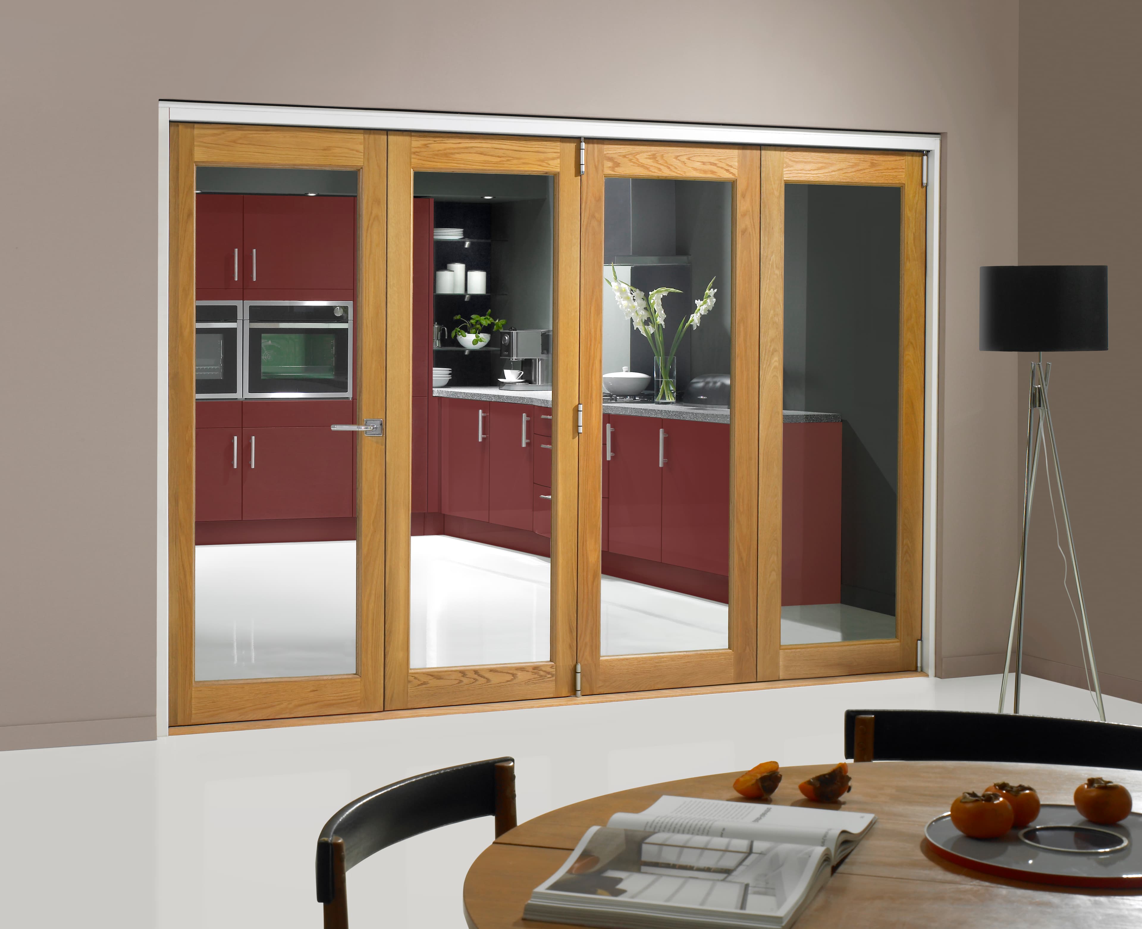 Jci Door Unfinished Oak Veneer 1 Light Room Divider 3000 x 40mm