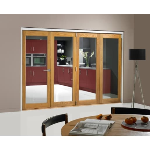 Jci Door Unfinished Oak Veneer 1 Light Room Divider 3000 x 40mm