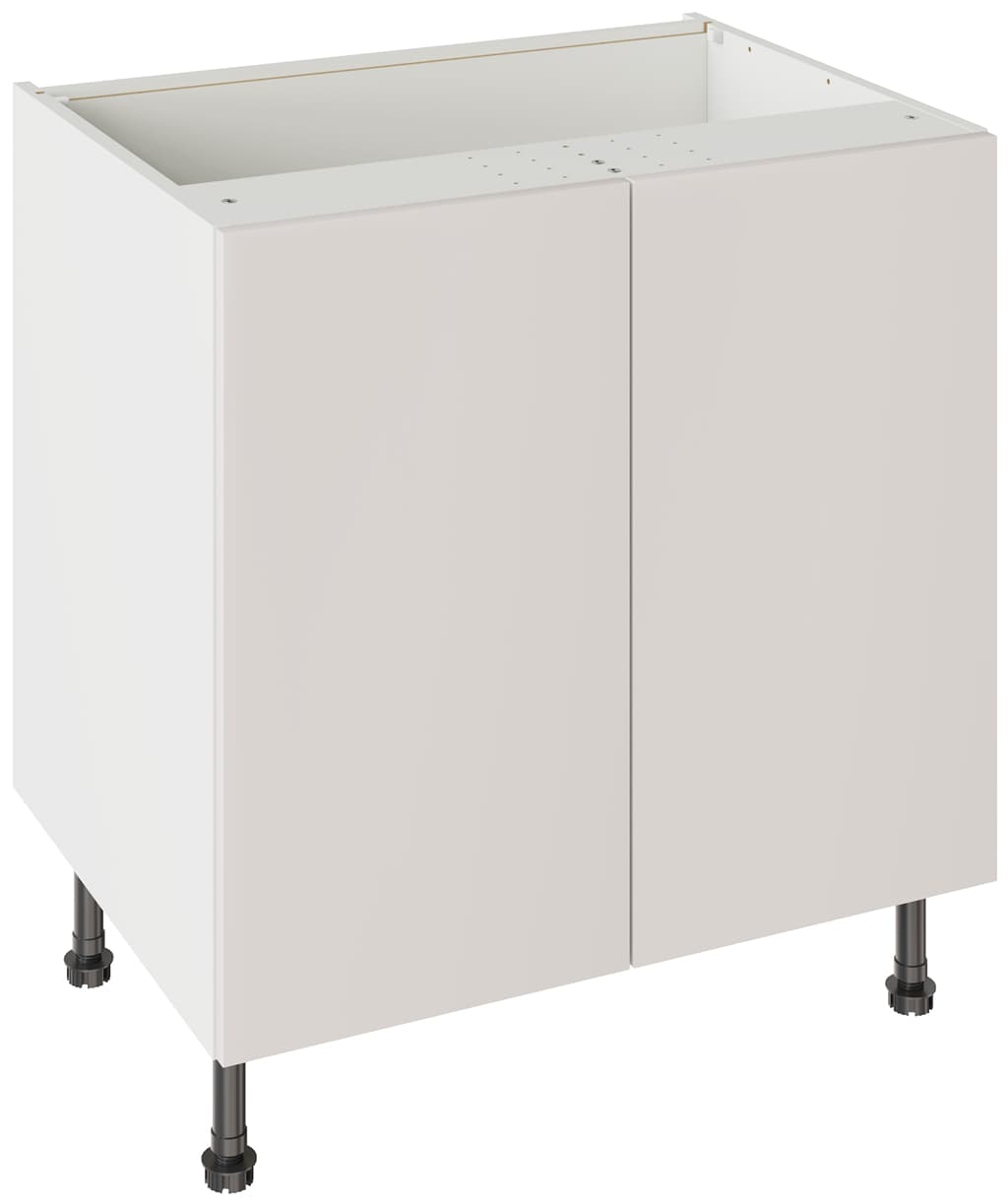 Flatpack 800 Blind Corner Base Kitchen Cabinet Value Slab Standard Matt Light Grey