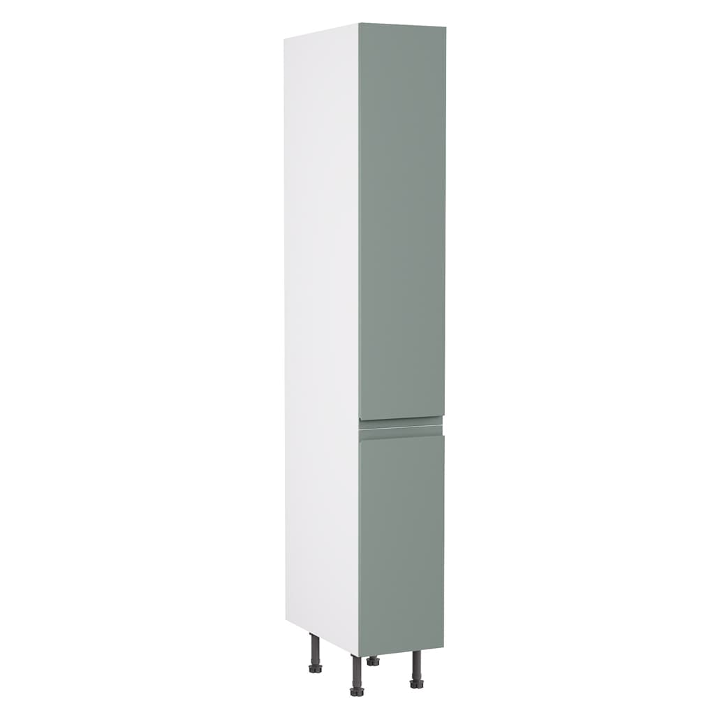 Kitchen Kit Flatpack 300 Pull & Swing Larder Cabinet J-Pull Ultra Matt Sage Green