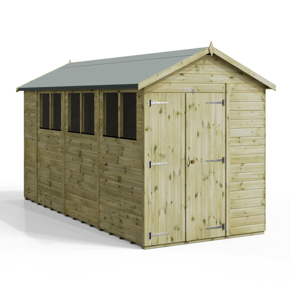 14x6 Premium Powersheds Apex Double Doors