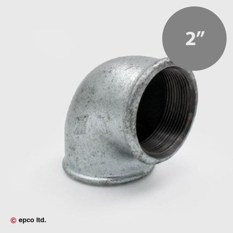 2" Galvanised Malleable Iron 90 Degree Elbow Female