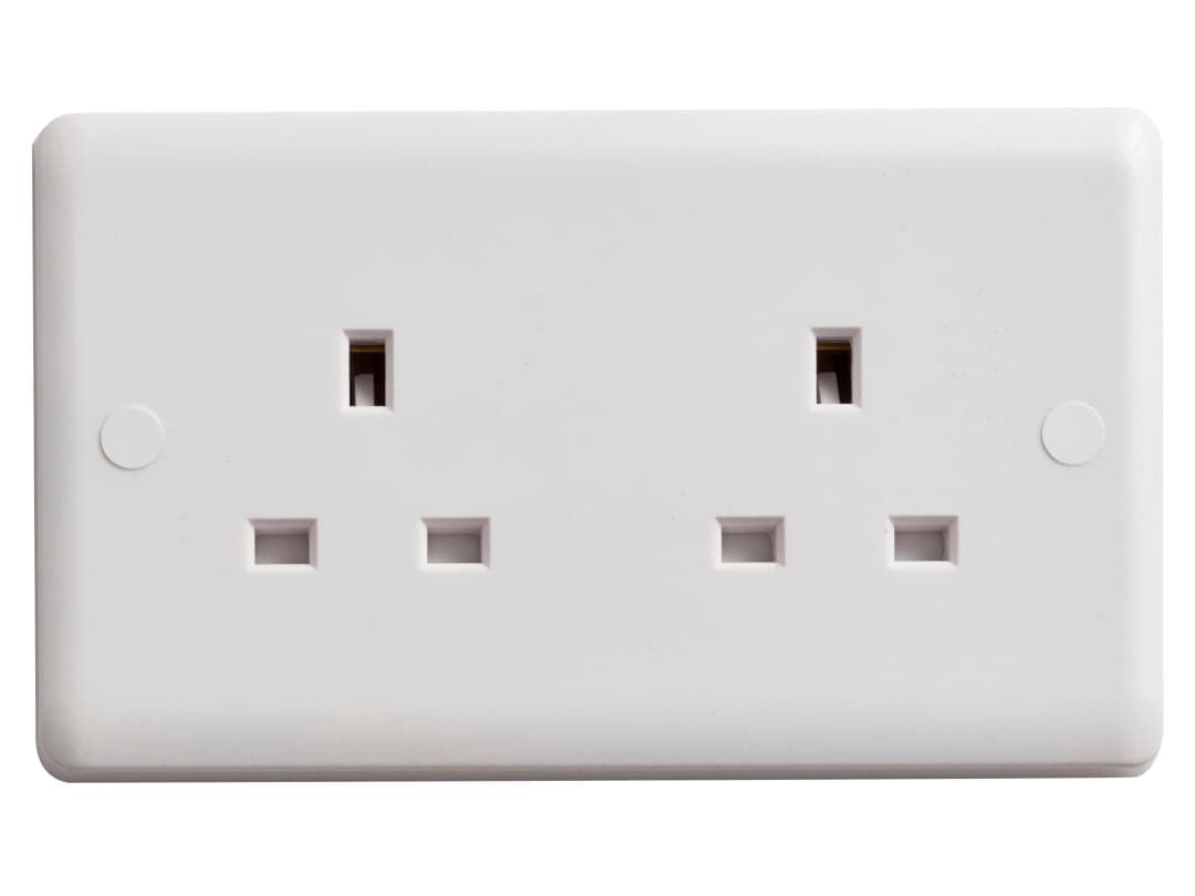 Deta Vimark Unswitched Socket 2-Gang 13A VC1208