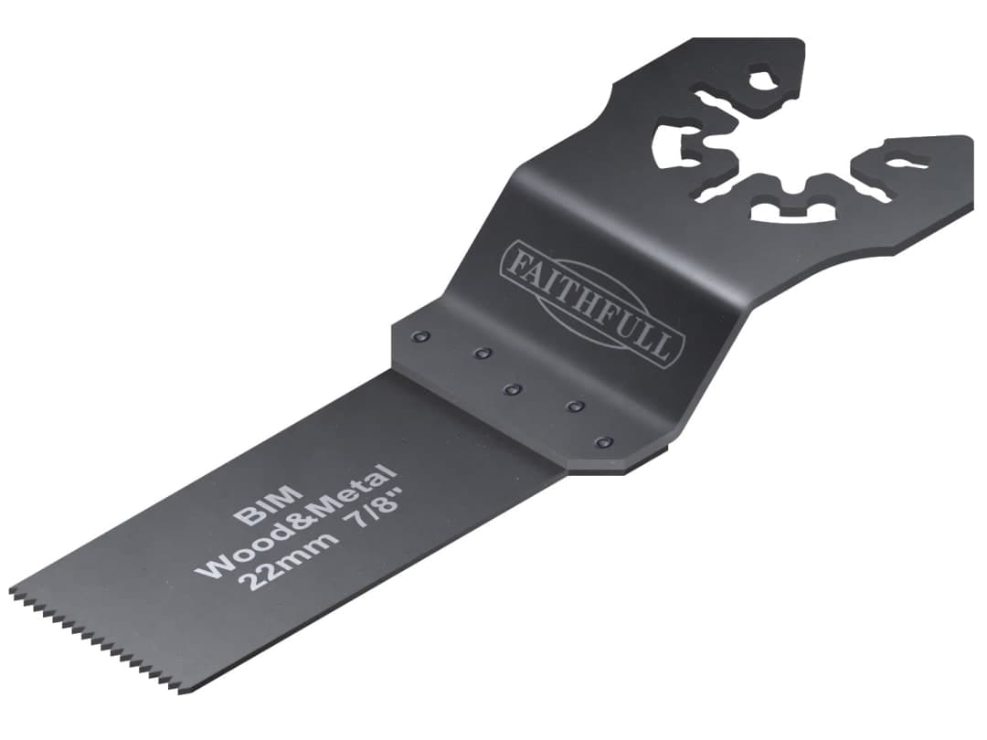 Faithfull Multi-Functional Tool Flush Cut Wood/Bi-Metal Blade 22mm (Pack 5) FAIMFWM22B