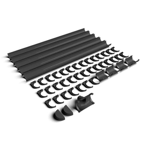 FloPlast 20mtr 170mm Industrial/Xtraflo Gutter Kit - Standard - Black
