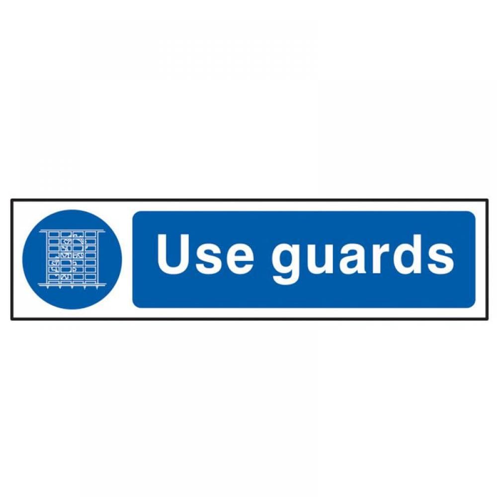 Scan 5003 Use Guards - Pvc Sign 200 X 50Mm