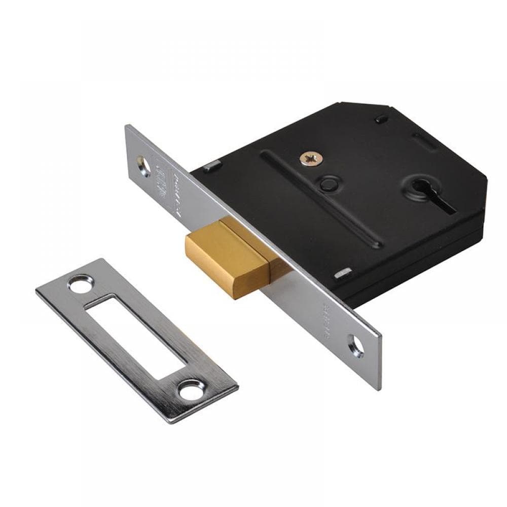 Union Y-ES-DL-PB-2.5 Es-Dl Essentials 3 Lever Mortice Deadlock Polished Brass 65Mm 2.5In Visi
