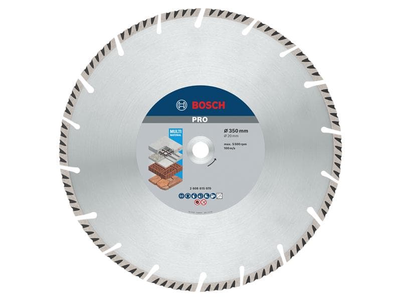 Bosch Powertool Accessories 2608615070 Pro Multi Material Diamond Cutting Disc 350 X 20Mm