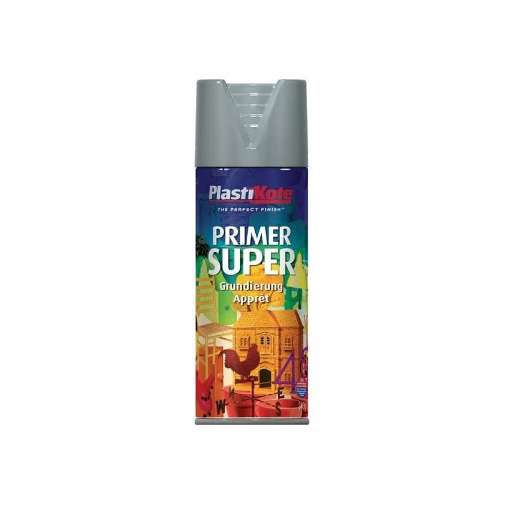 Plastikote 011148 Super Spray Primer Grey 400Ml