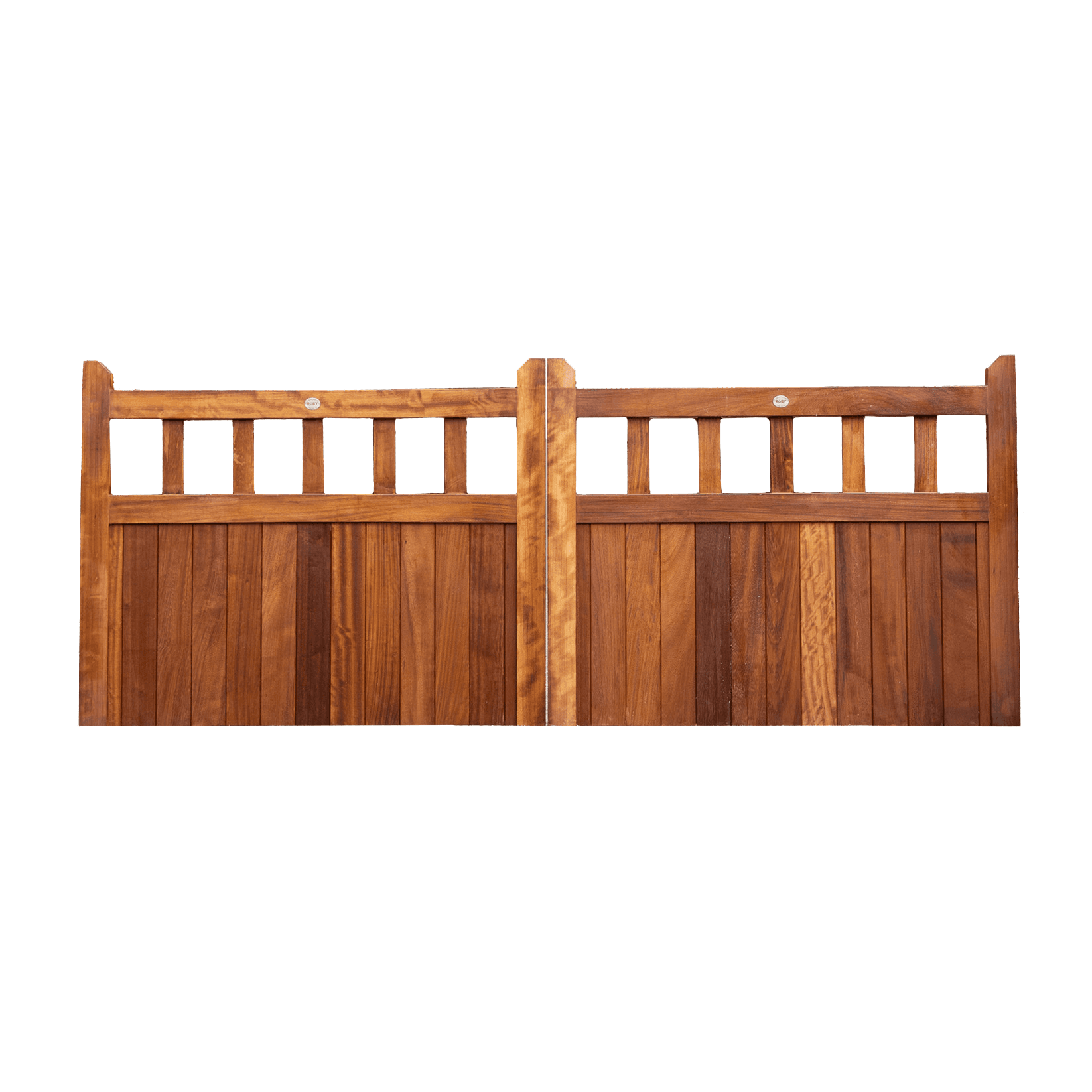 Ruby Iroko Cottage Driveway Gates Pair