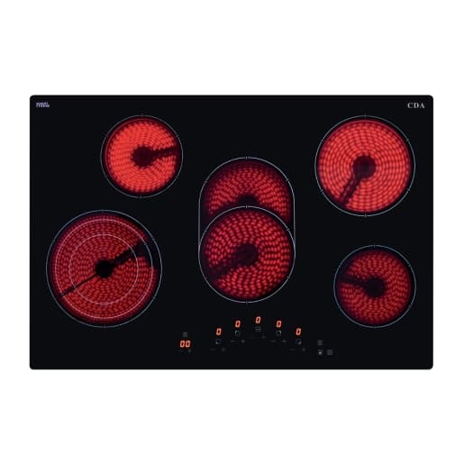 CDA HC7621FR 5 Zone Ceramic Hob with Front Touch Controls